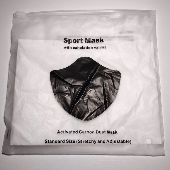 Face Sports Mask Gray with Active Carbon Filter & Breathing Valves - Picture 5 of 8